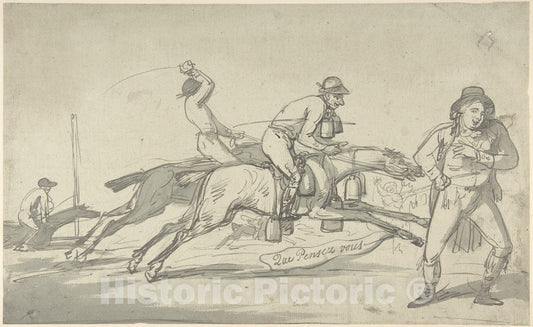 Art Print : Thomas Rowlandson - How to Escape Losing v.1 : Vintage Wall Art