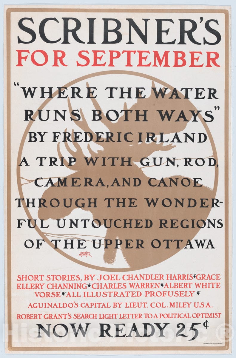 Art Print : Ernest Haskell - Scribner’s for September : Vintage Wall Art