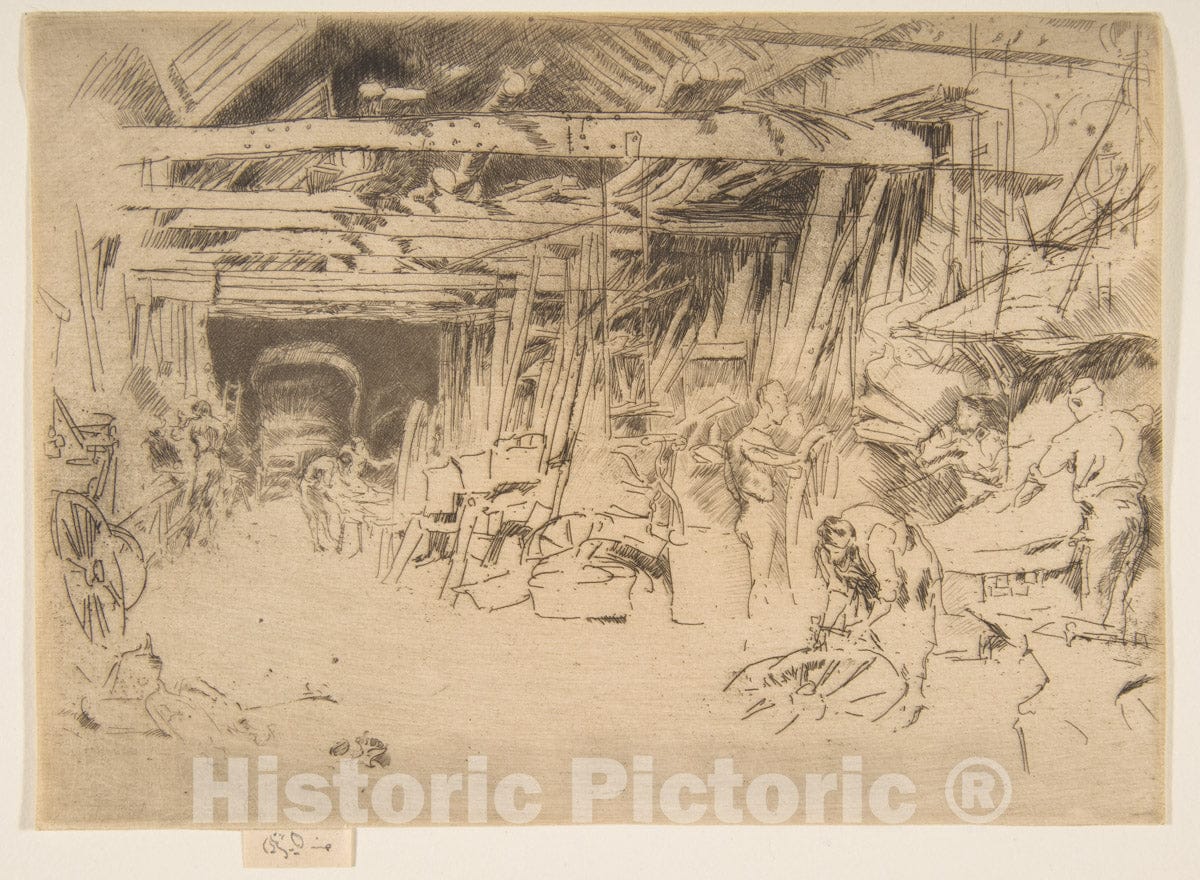 Art Print : James McNeill Whistler - Wheelwright : Vintage Wall Art