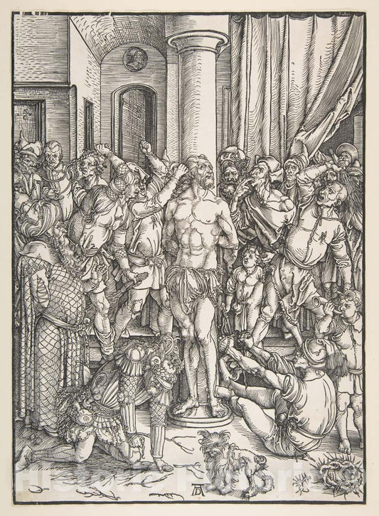 Art Print : Albrecht Dürer - The Scourging of Christ 1 : Vintage Wall Art