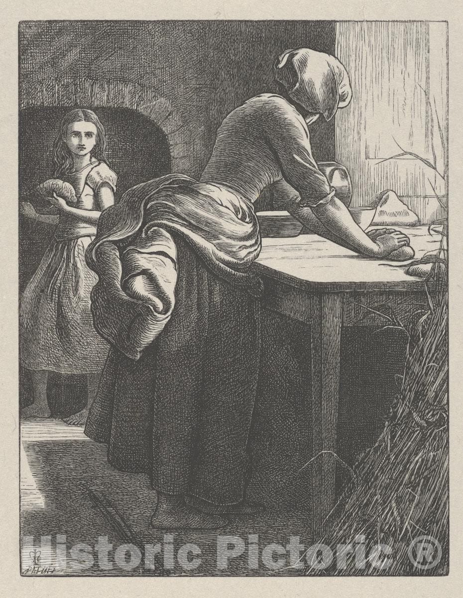 Art Print : Sir John Everett Millais - The Parable of The Leaven (The Parables of Our Lord and Saviour Jesus Christ) : Vintage Wall Art