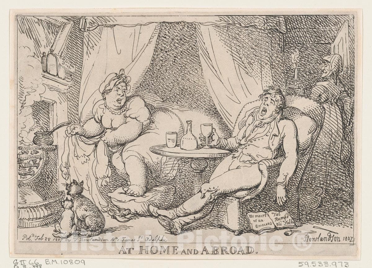 Art Print : Thomas Rowlandson - at Home and Abroad : Vintage Wall Art