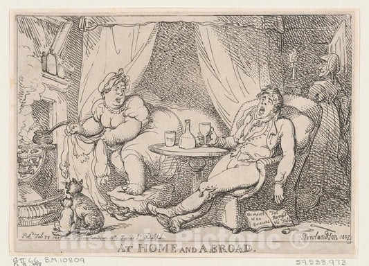 Art Print : Thomas Rowlandson - at Home and Abroad : Vintage Wall Art