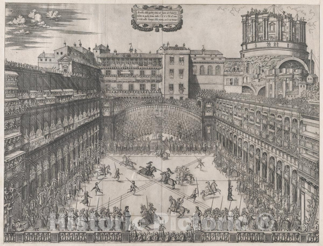 Art Print : Master HCB - Speculum Romanae Magnificentiae: Vatican Tournament : Vintage Wall Art