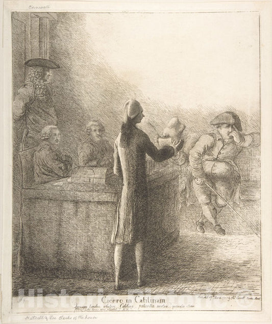 Art Print : James Sayers - Cicero in Catilinam : Vintage Wall Art