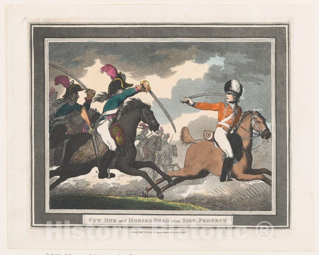 Art Print : Thomas Rowlandson - Cut One and Horses Head Near Side, Protect : Vintage Wall Art