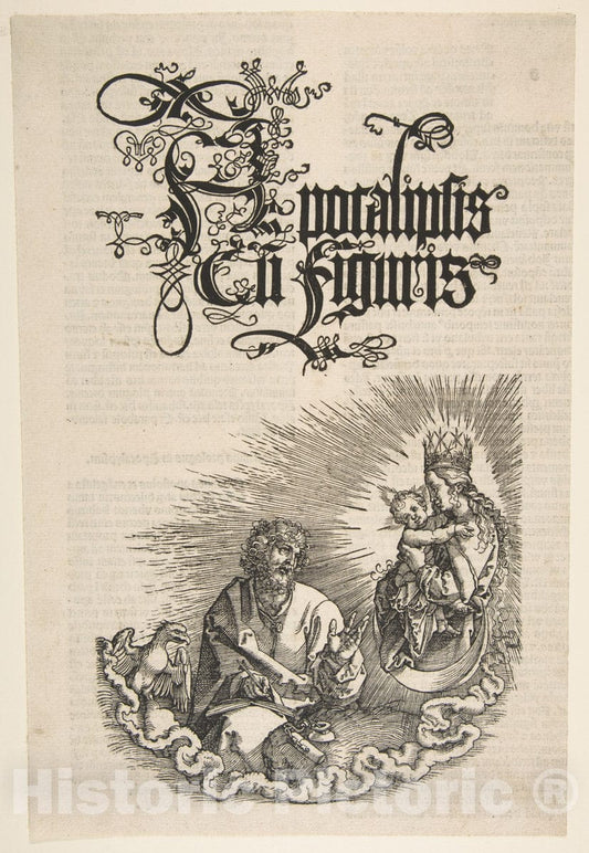 Art Print : Albrecht Dürer - The Virgin and Saint John, from The Apocalypse : Vintage Wall Art
