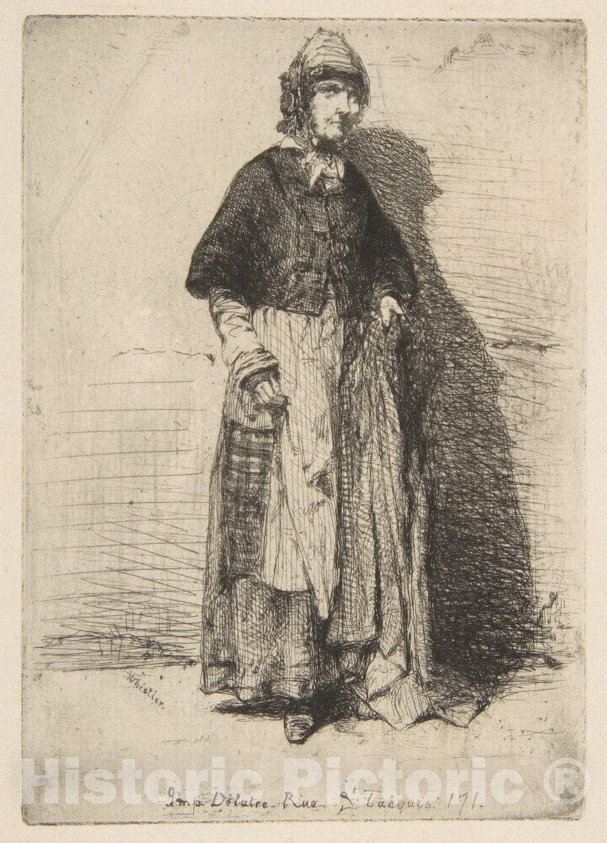 Art Print : James McNeill Whistler - La Mère Gérard - 439436 : Vintage Wall Art