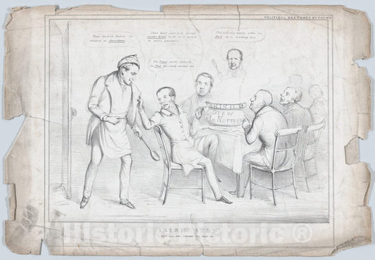 Art Print : Samuel William Fores - Irish Stew: Not All Hot – Rather Too Much So : Vintage Wall Art