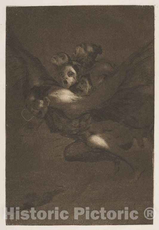 Art Print : Goya - Bon Voyage (Buen Viage), from The Caprices (Los Caprichos), Plate 64 : Vintage Wall Art