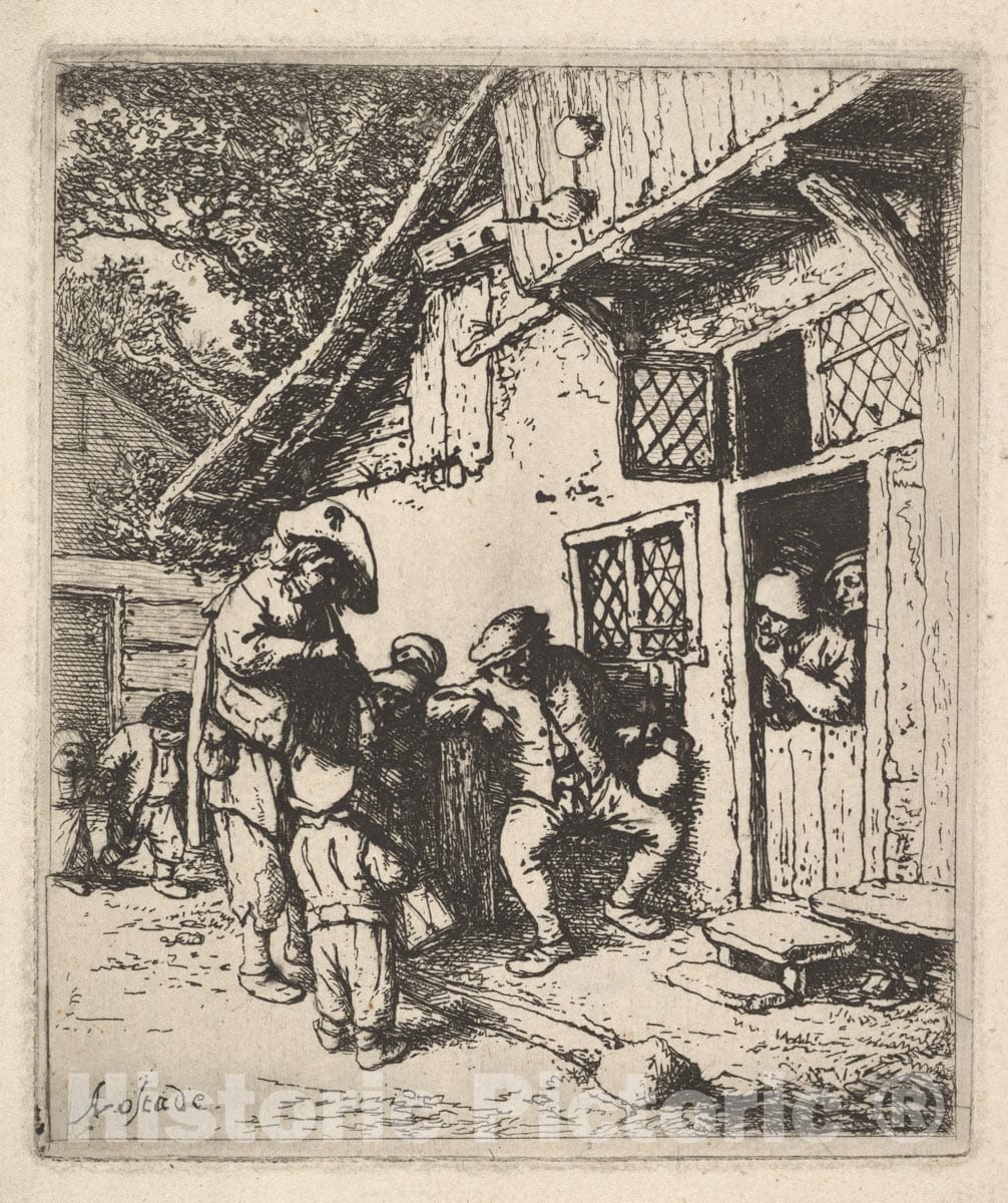 Art Print : Adriaen Van Ostade - Traveling Musicians : Vintage Wall Art