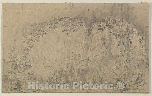 Art Print : Eugène Cicéri - Design for a Stage Set - 439483 : Vintage Wall Art