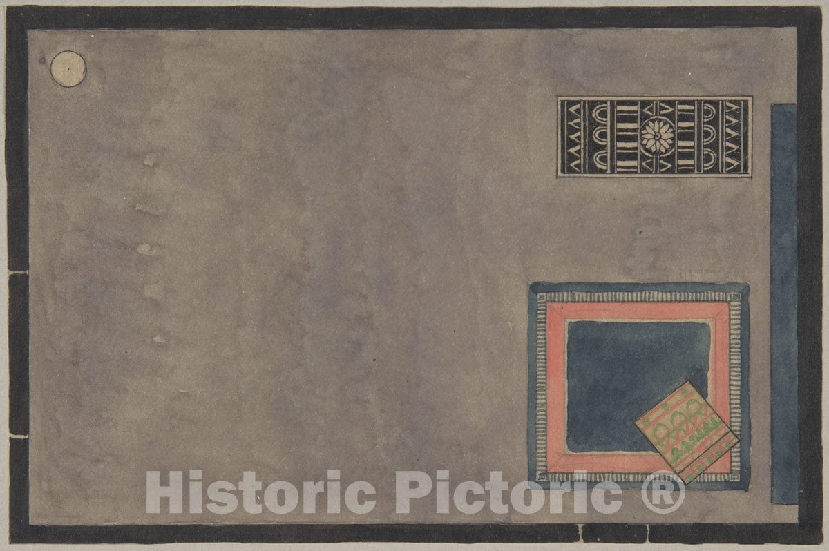 Art Print : Erik Gunnar Asplund - View of Interior for Paris Exhibition 1925, with Rugs : Vintage Wall Art