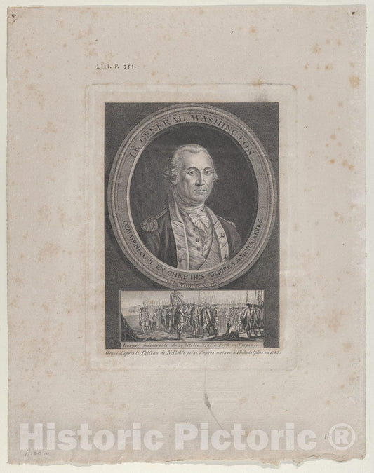 Art Print : Le General Washington - Artist: Charles Willson Peale - Created: 1783–86 : Vintage Wall Art