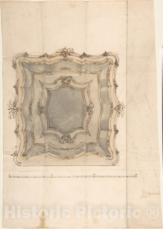 Art Print : Italian, 19th Century - Design for a Frame : Vintage Wall Art