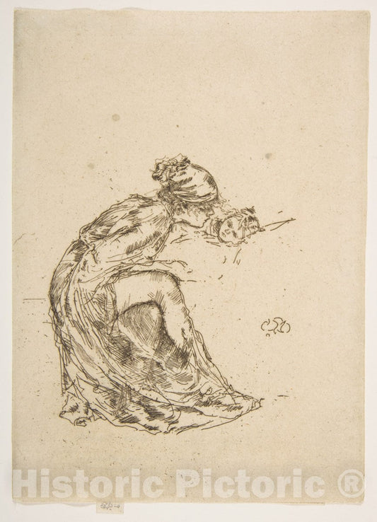 Art Print : James McNeill Whistler - Cameo, No. 1 (Mother and Child) : Vintage Wall Art