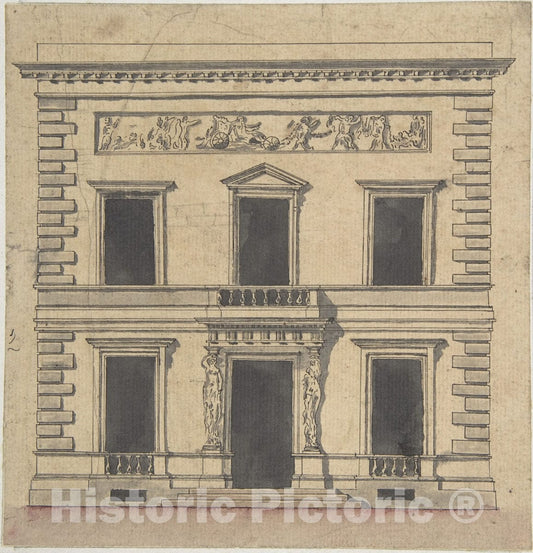 Art Print : Claude Nicolas Ledoux - Design for a Stage Set : Vintage Wall Art