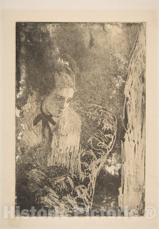 Art Print : Mary Cassatt - Waiting : Vintage Wall Art