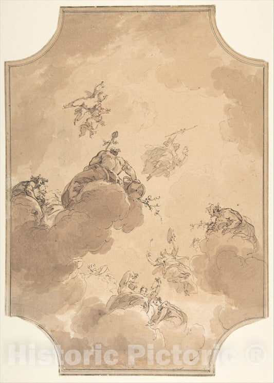 Art Print : Jacob de Wit - Ceiling Design : Vintage Wall Art