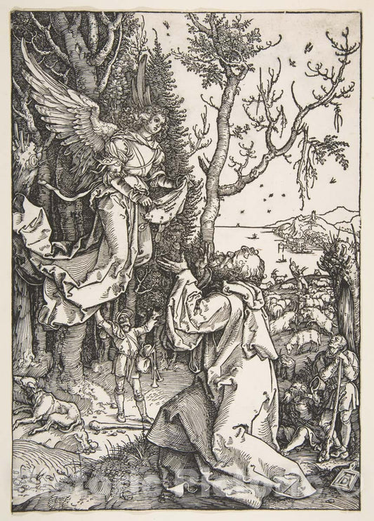 Art Print : Albrecht Dürer - Joachim and The Angel, from The Life of The Virgin - 439594 : Vintage Wall Art