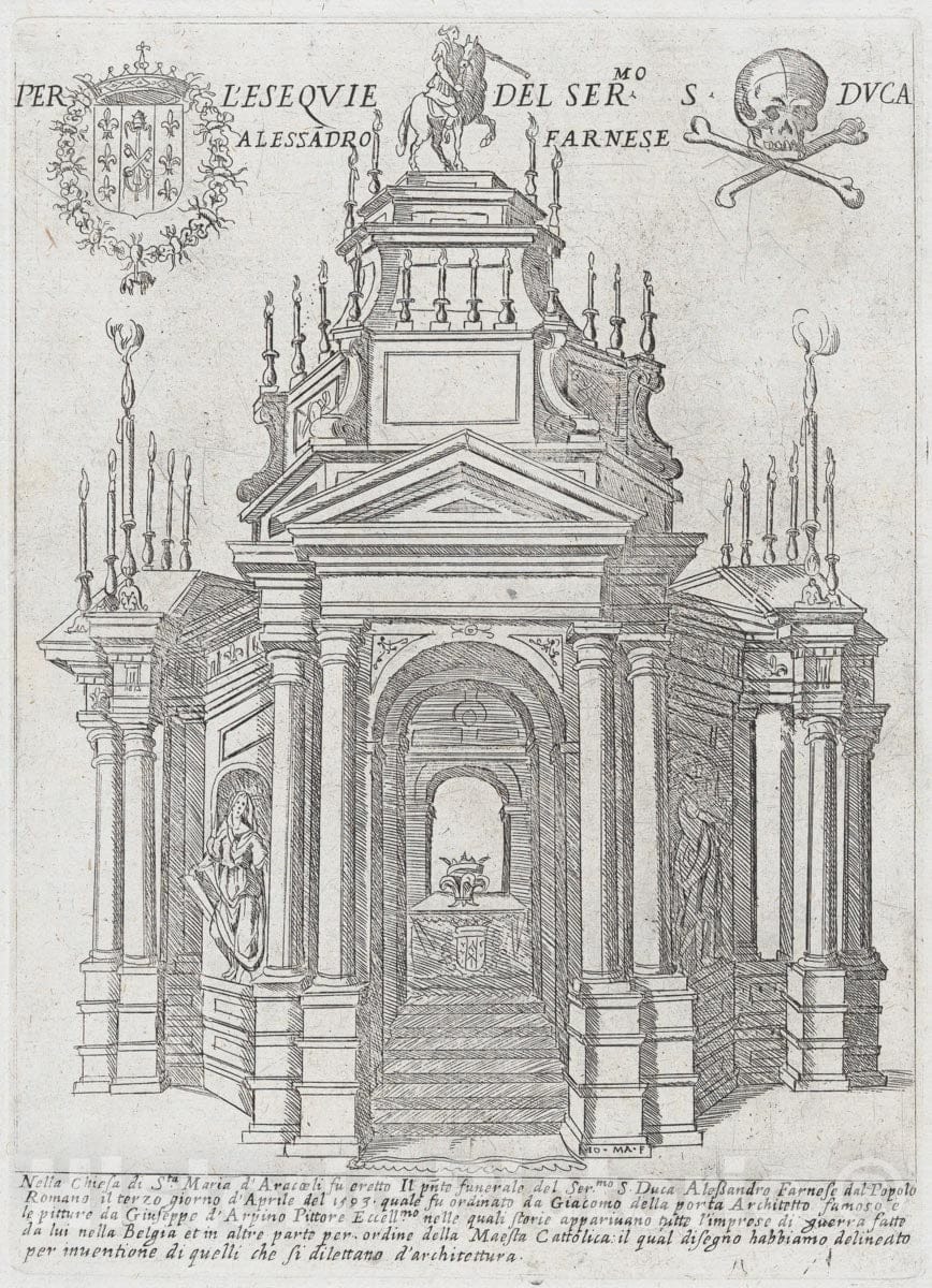 Art Print : Catafalque for Duke Alessandro Farnese