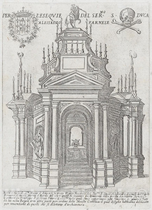 Art Print : Catafalque for Duke Alessandro Farnese