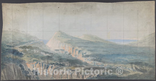 Art Print : Eugène Cicéri - Design for a Stage Set at The Opéra, Paris - 439620 : Vintage Wall Art