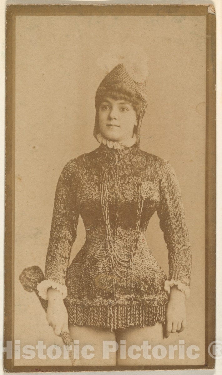 Photo Print : Actress Wearing Military-Inspired Costume, from The Actresses Series (N668) - 439630 : Vintage Wall Art
