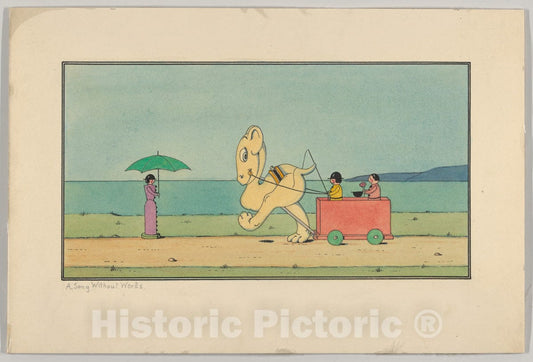 Art Print : Herbert E. Crowley - A Song Without Words, a Wiggle Much Design : Vintage Wall Art