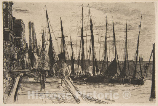 Art Print : James McNeill Whistler - Billingsgate : Vintage Wall Art