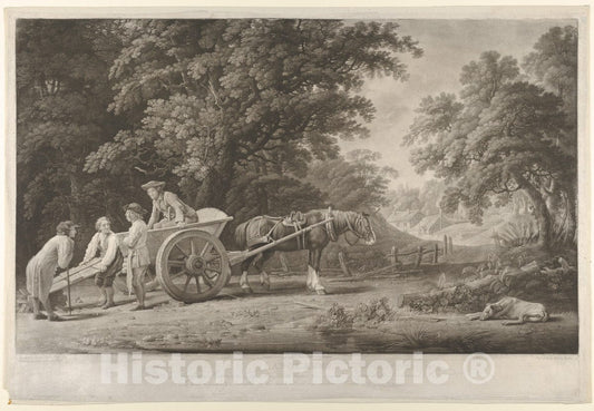 Art Print : Richard Earlom - Labourers : Vintage Wall Art