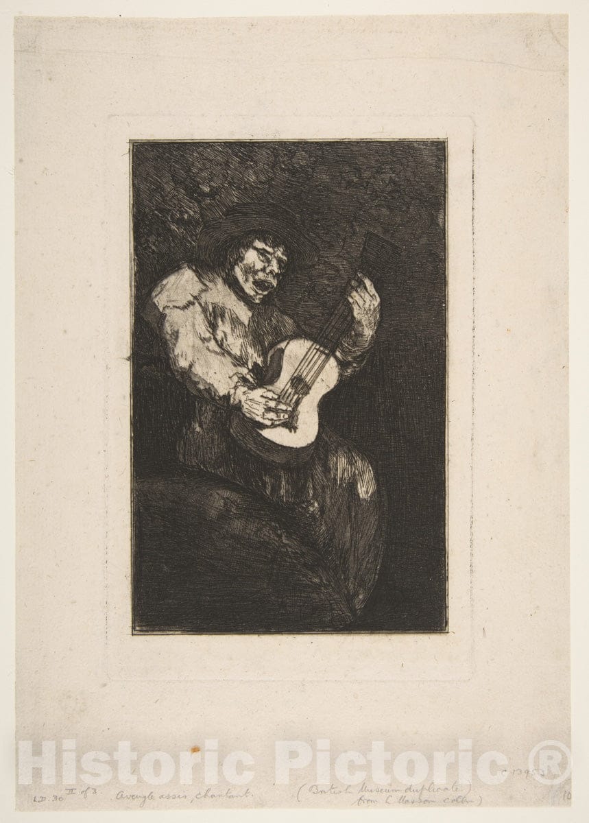 Art Print : Goya - The Blind Singer (El Cantor Ciego) : Vintage Wall Art