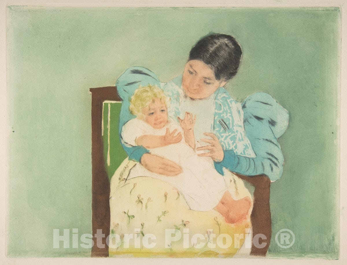 Art Print : Mary Cassatt - The Barefooted Child 2 : Vintage Wall Art