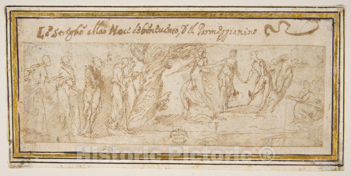 Art Print : Guglielmo Della Porta - The Witches at The Walnut Tree of Benevento : Vintage Wall Art