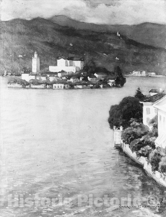 Art Print : J. Carroll Beckwith - Lake of Orta : Vintage Wall Art