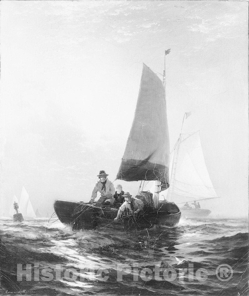 Art Print : Edward Moran - Marine : Vintage Wall Art