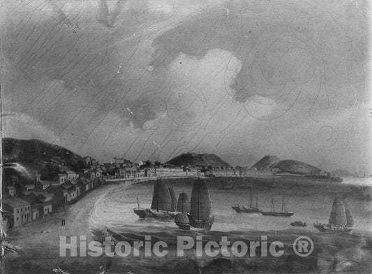 Art Print : Chinese Seaport : Vintage Wall Art