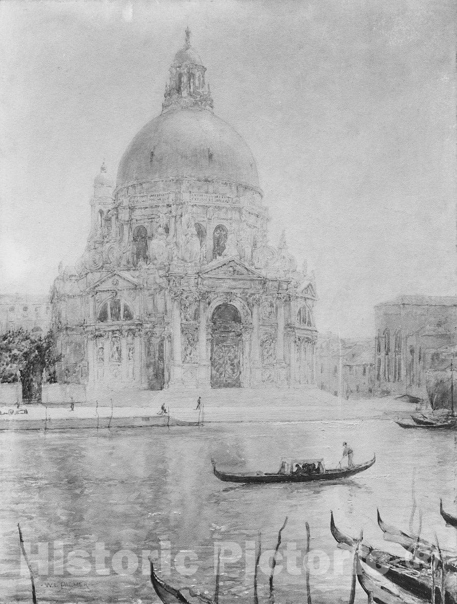 Art Print : Walter Launt Palmer - The Salute at Noon (Santa Maria Della Salute) : Vintage Wall Art