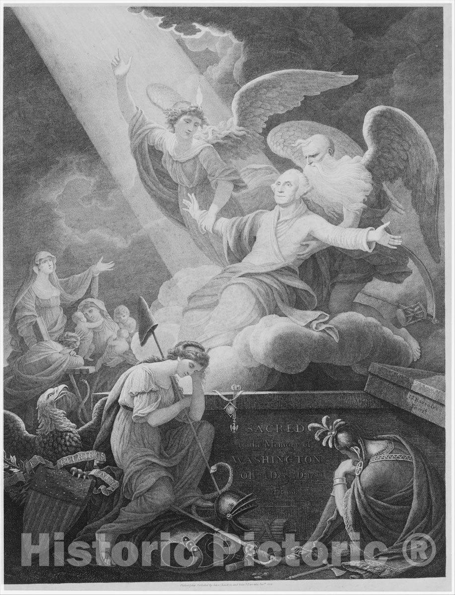 Art Print : John James Barralet - Apotheosis of Washington : Vintage Wall Art
