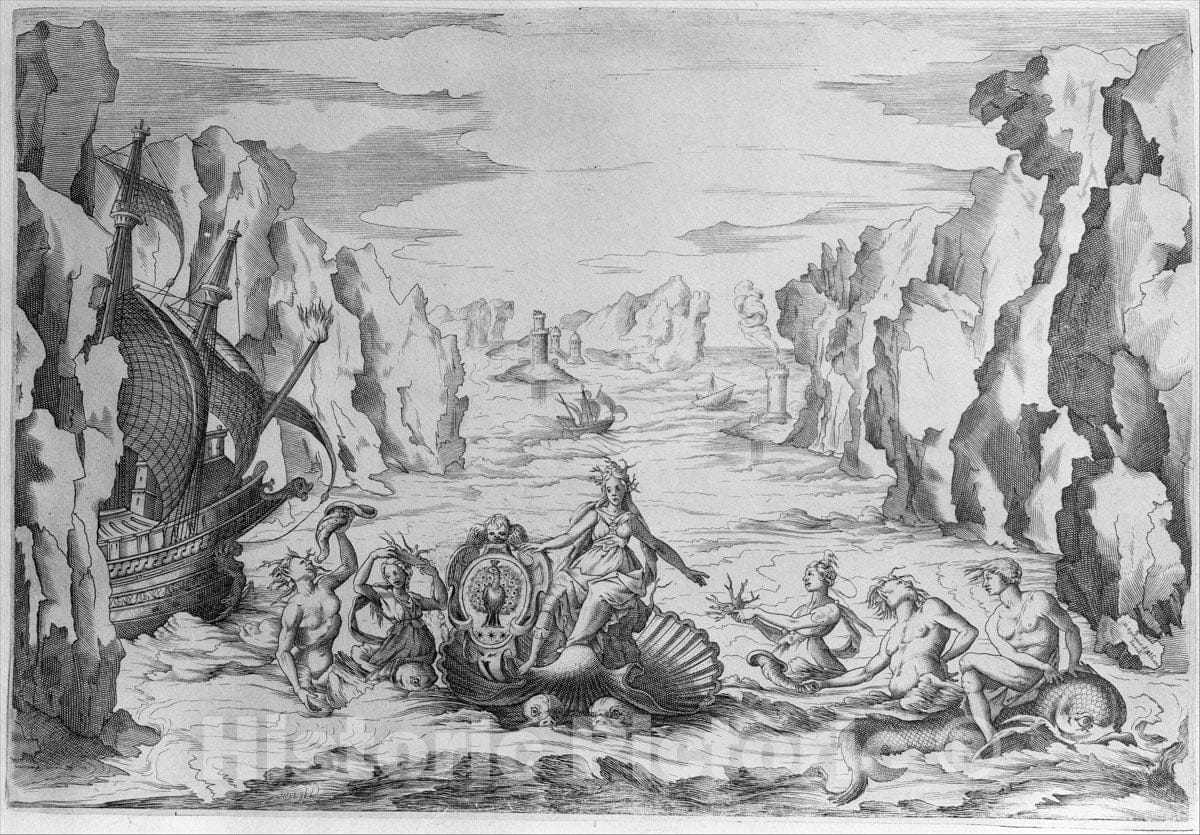 Art Print : s" Decoration of a Fountain - Artist: Italian, 16th Century - Created: 1589–1592 : Vintage Wall Art