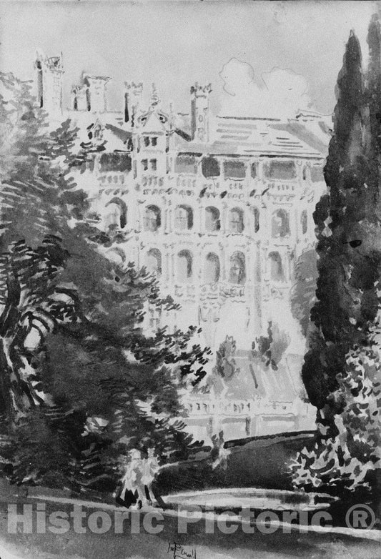 Art Print : Joseph Pennell - Chateau de Blois : Vintage Wall Art