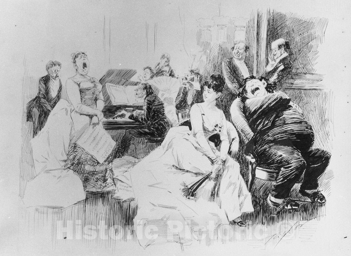 Art Print : Charles Jay Taylor - The Parlor Concert : Vintage Wall Art