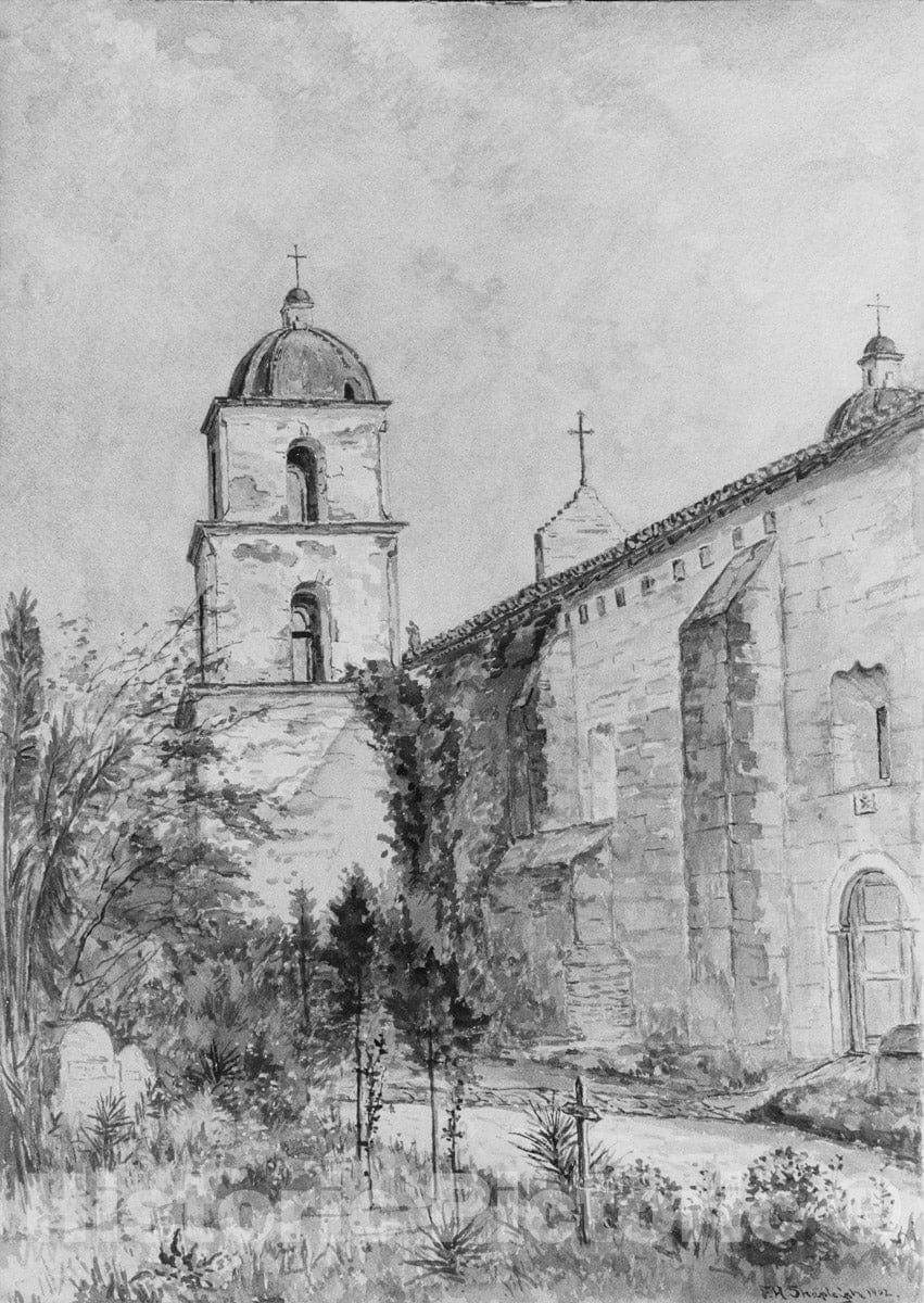 Art Print : Frank Henry Shapleigh - San Gabriel Bells : Vintage Wall Art