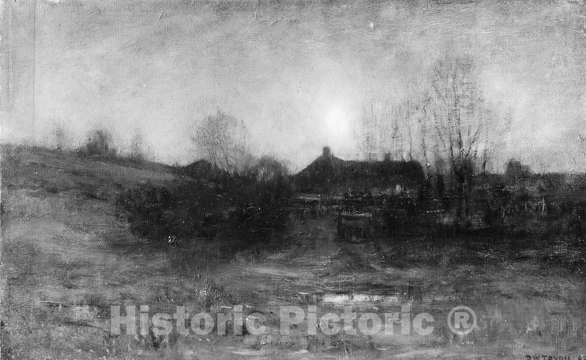 Art Print : Dwight William Tryon - Moonlight : Vintage Wall Art