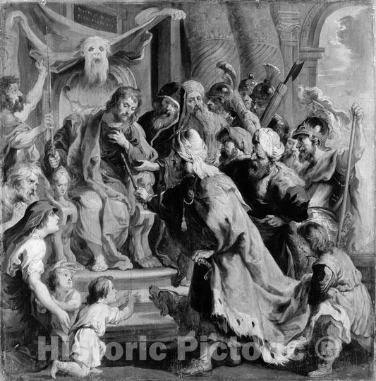 Art Print : Copy After Peter Paul Rubens - Cambyses Appointing Otanes Judge : Vintage Wall Art