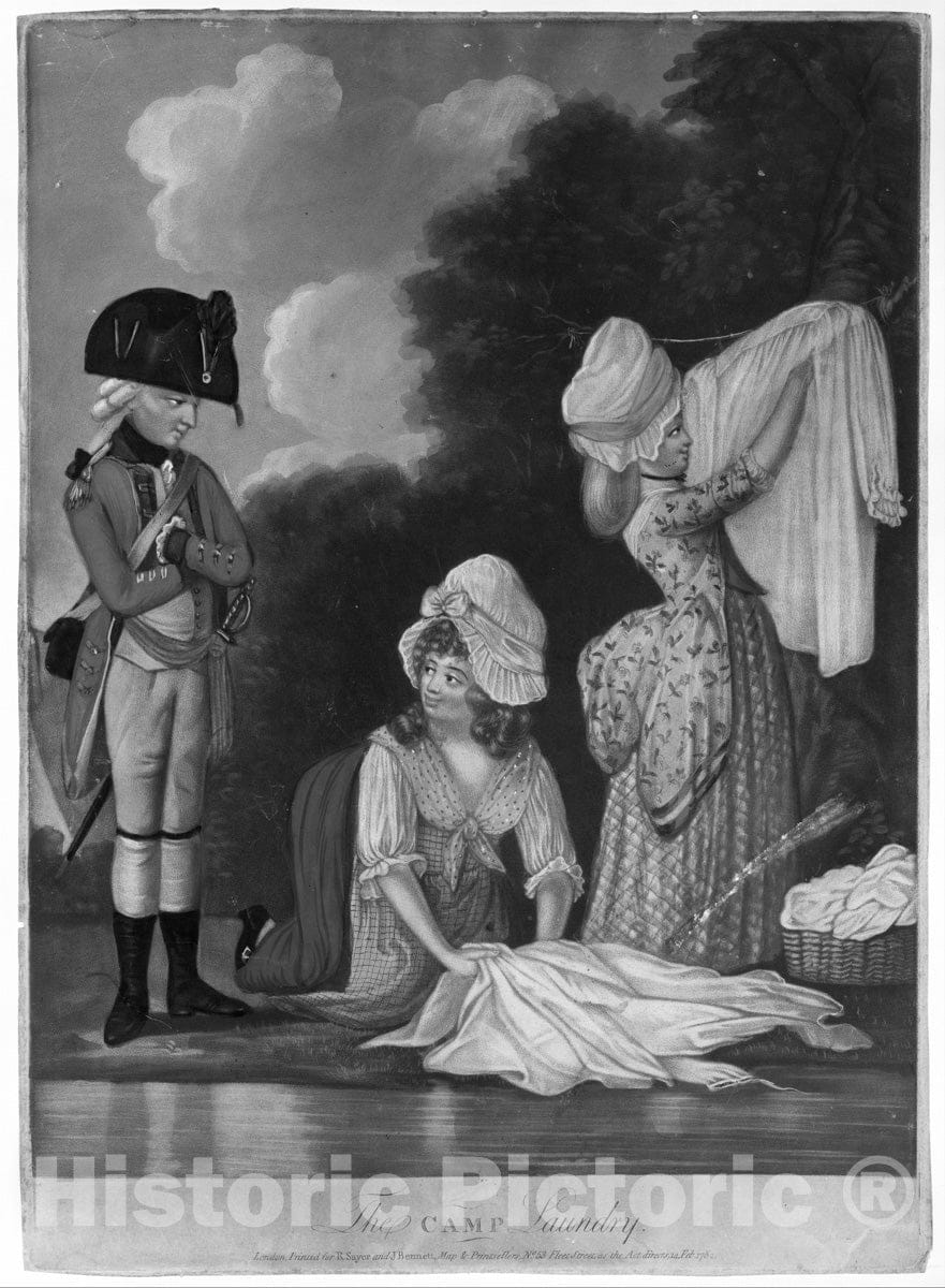 Art Print : Anonymous, British, 18th Century - The Camp Laundry : Vintage Wall Art