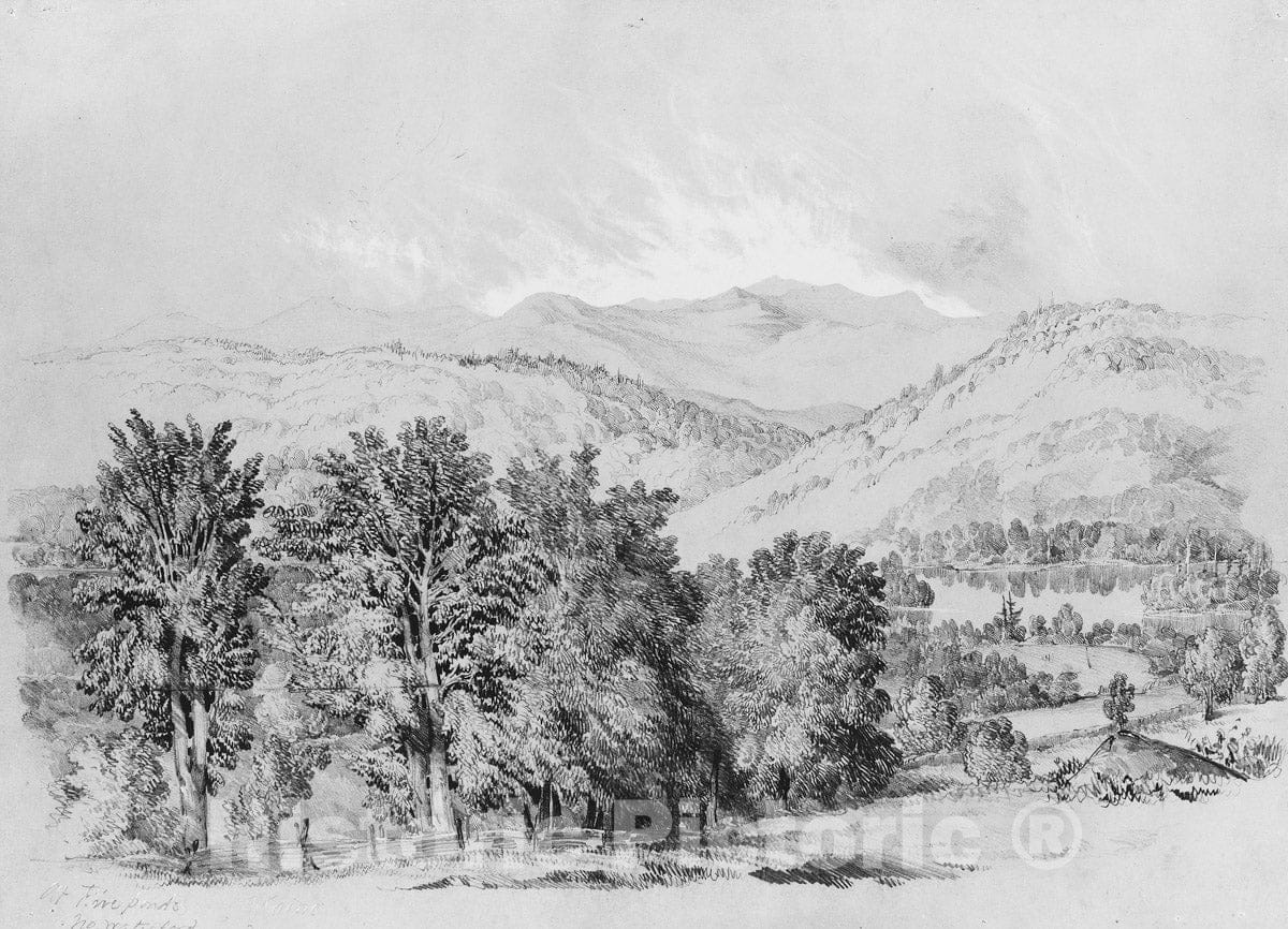 Art Print : Edward Seager - at Five Ponds, North Waterford, Maine : Vintage Wall Art