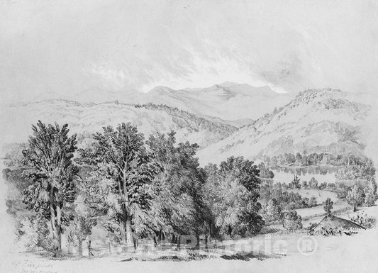 Art Print : Edward Seager - at Five Ponds, North Waterford, Maine : Vintage Wall Art