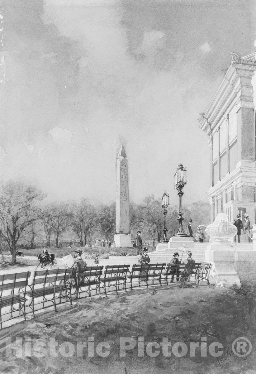 Art Print : Frank Crane - Cleopatra's Needle : Vintage Wall Art