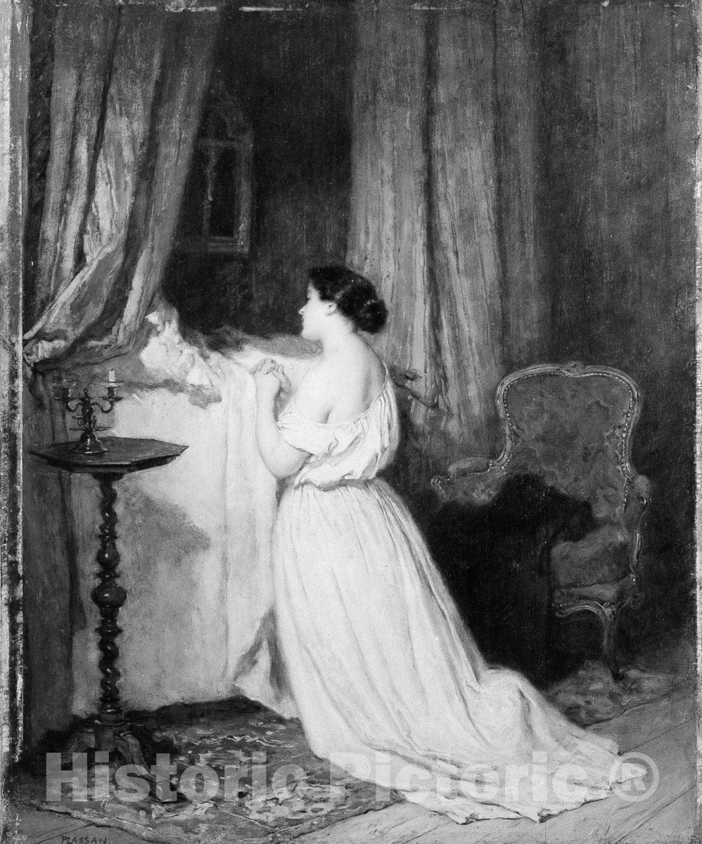 Art Print : Antoine-Émile Plassan - Mother and Child : Vintage Wall Art
